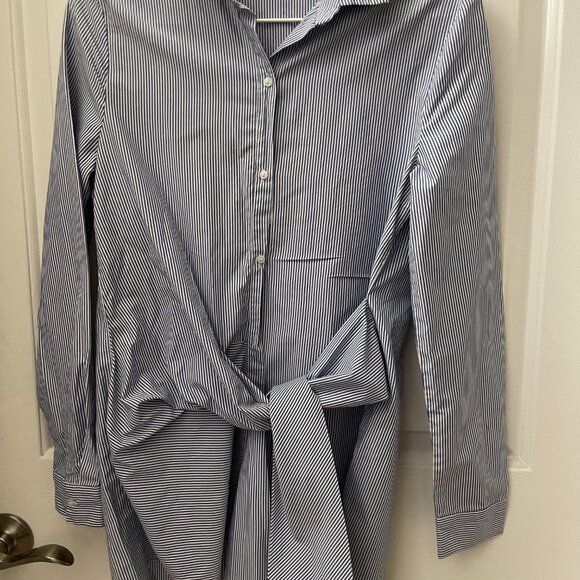 Zara Embroidered Striped Collar Shirt - Picture 2 of 5